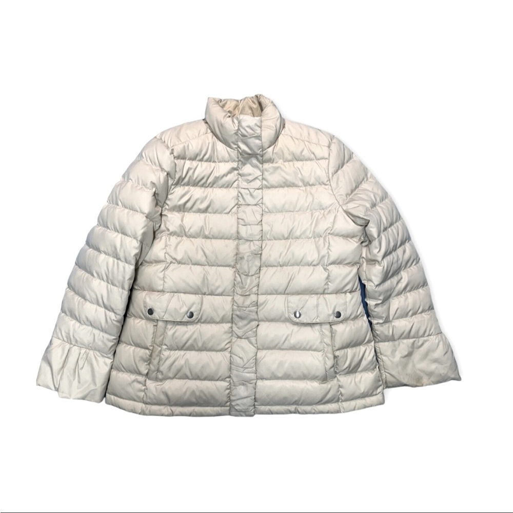 346 Brooks Brothers Women?s Tan Quilted Diamond Stitch Silver Buttons Jacket 16